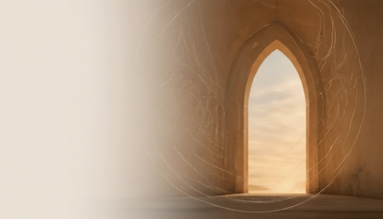 Um arco de luz, símbolo de um limiar para a clareza